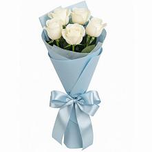 Букет 5 Белых роз Проуд #REPLACE_PRED# Далматово