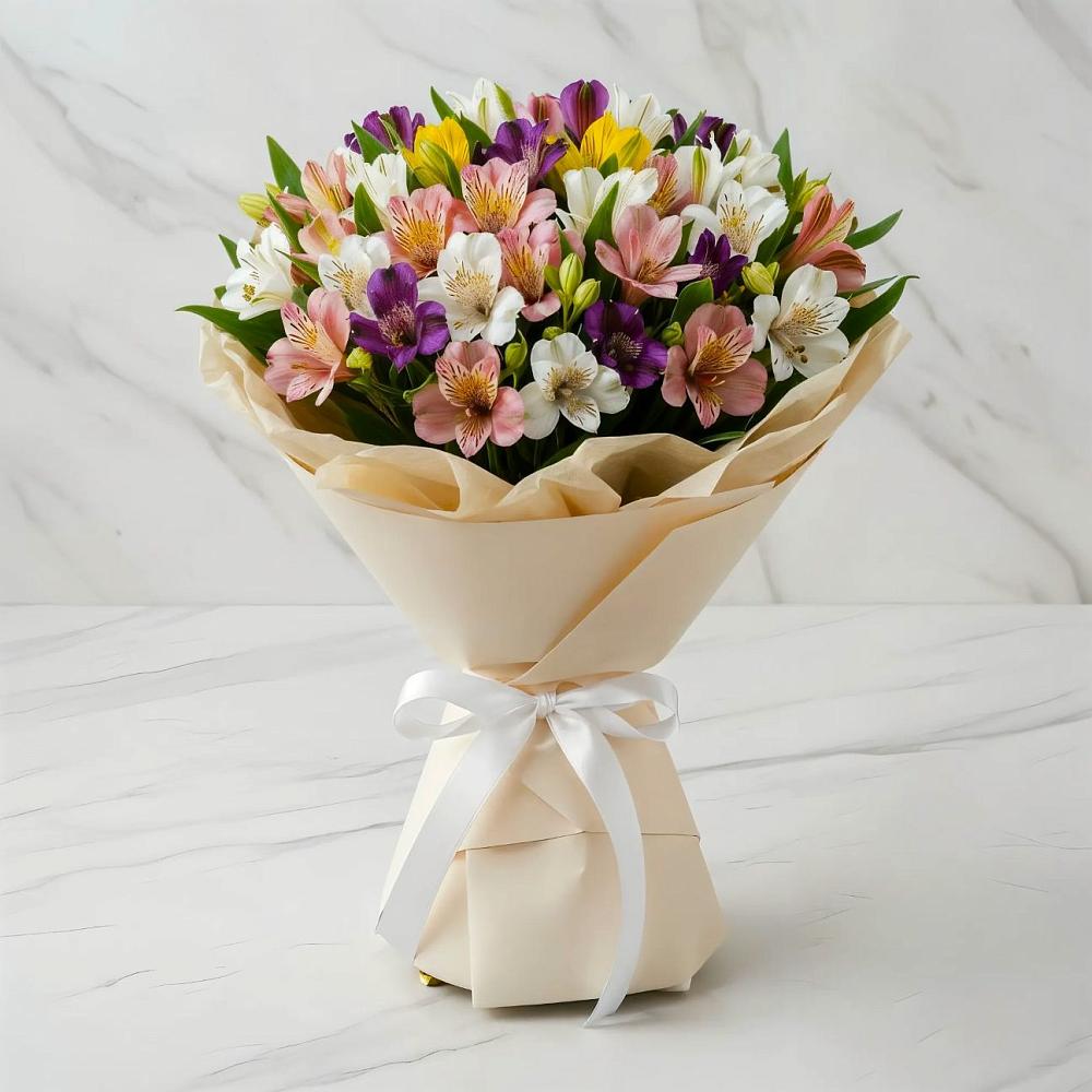 Букет цветов из: Альстромерии в Далматово