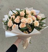 Букет Кремовые розы Латте в Далматово