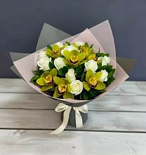 Букет цветов из:  Орхидеи и Розы в Далматово