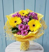Букет цветов из:  Хризантемы и Герберы в Далматово