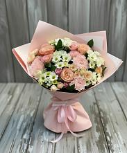 Букет цветов из:  Гвоздики, Розы и Хризантемы в Далматово