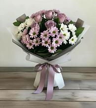 Букет цветов из:  Хризантемы и Розы в Далматово