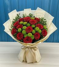 Букет цветов из:  Розы и Хризантемы #REPLACE_PRED# Далматово