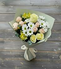 Букет цветов из:  Альстромерии, Розы и Хризантемы #REPLACE_PRED# Далматово
